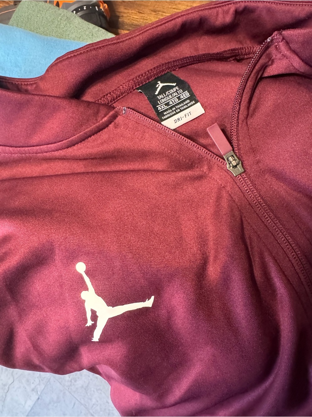Nike Jordan Maroon Dri-FIT  Zip Jacket 4XL